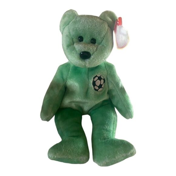 TY Beanie Baby Kicks The Bear - Picture 1 of 4